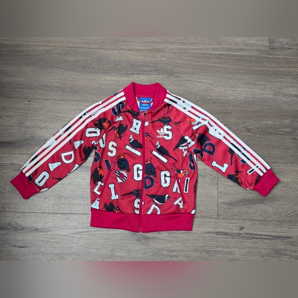 Adidas Bird Jacket Toddler 18-24 Month Activewear Athleisure Adorable ❤️🖤